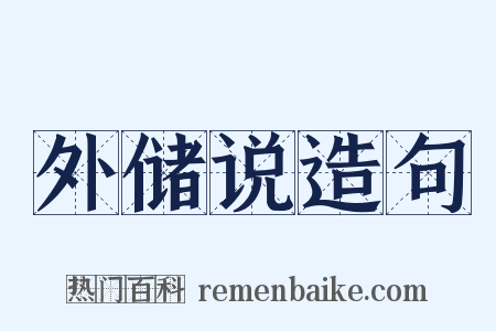 外储说造句是什么意思的图片